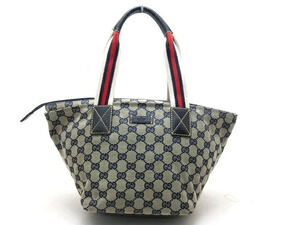 Gucci canvas leather handbag
